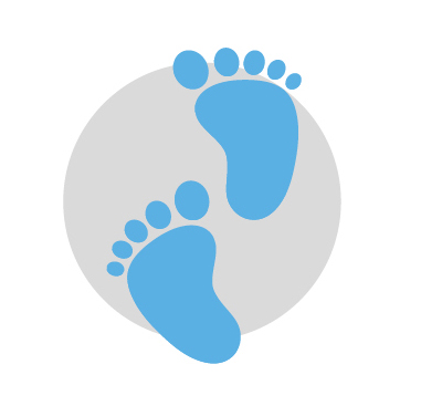 Illustration of bay footprints