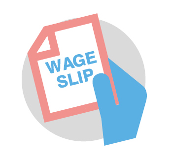 Illustration of a wage slip