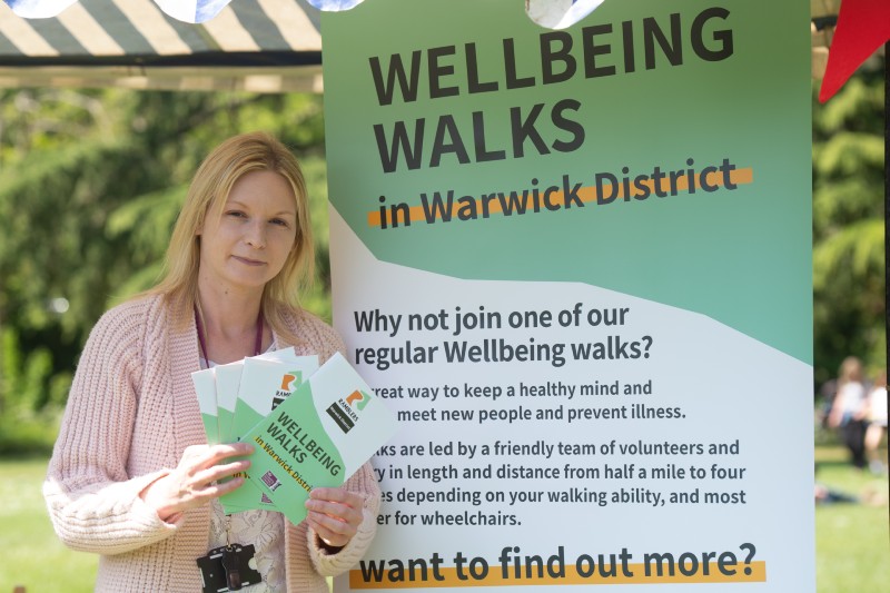 wellbeing walks stall.