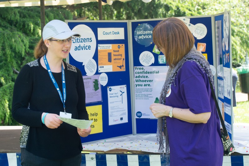 Citizens advice stall.